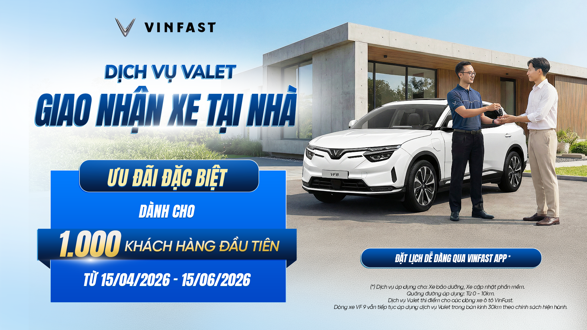 VinFast thí điểm dịch vụ Valet - Giao nhận xe tại nhà